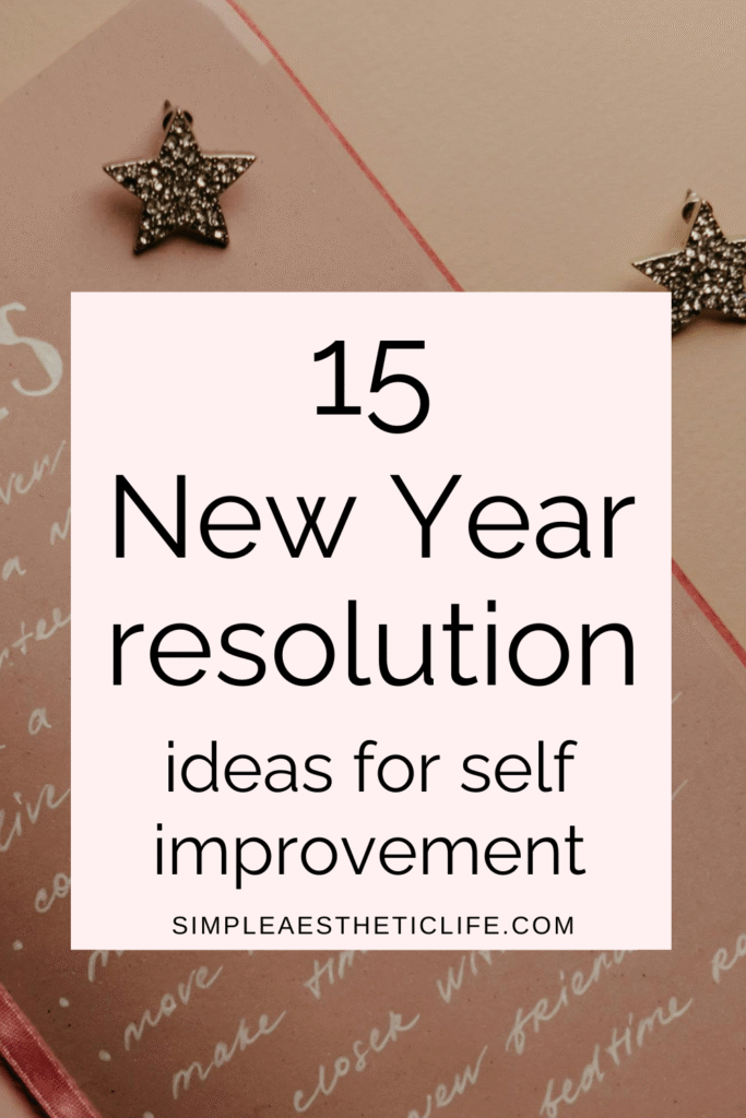 New Year resolution ideas