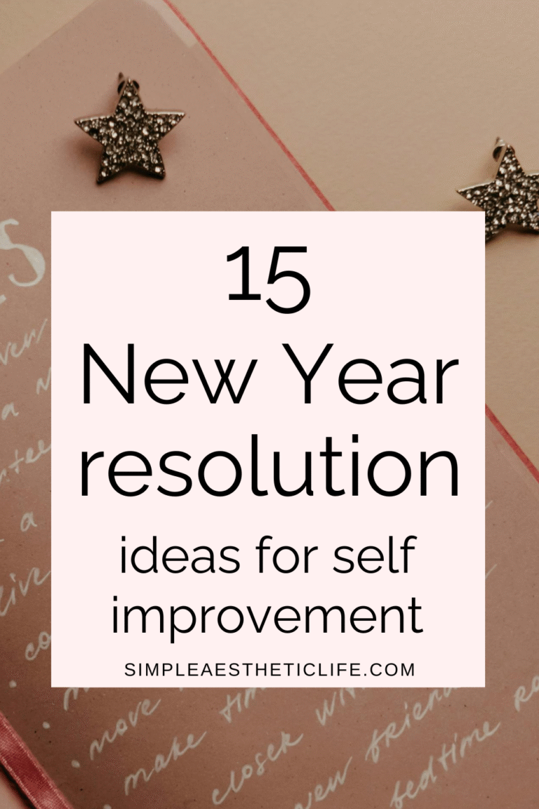 New Year resolution ideas