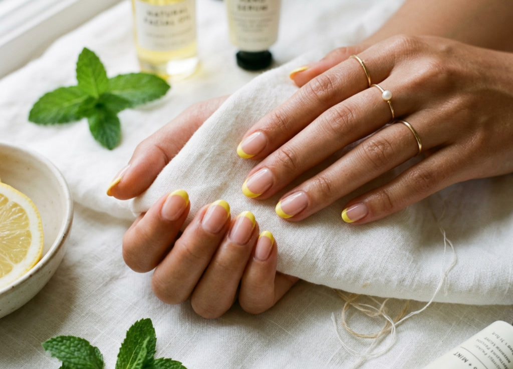 Lemon French Tips