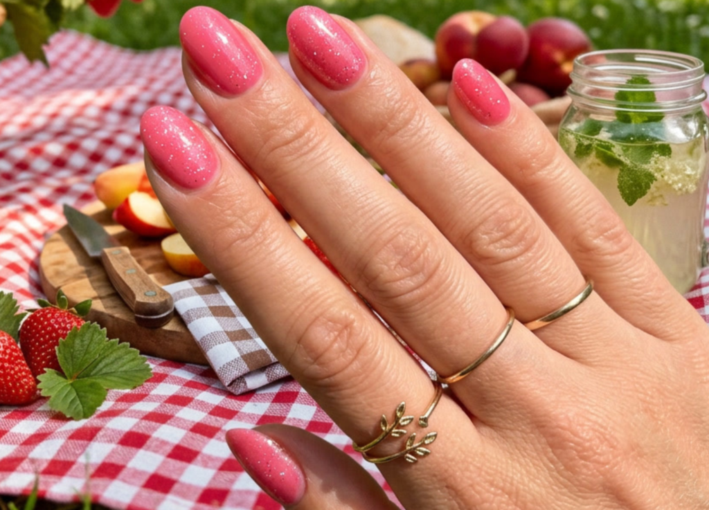Strawberry Pink Nails