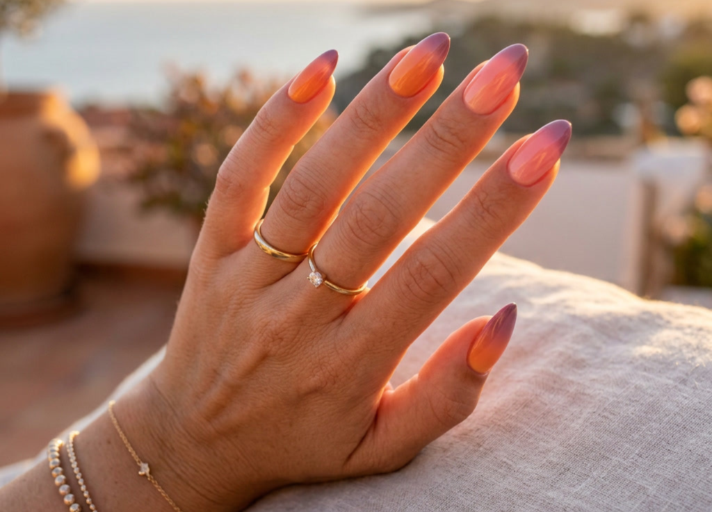 Sunset Ombre Nails