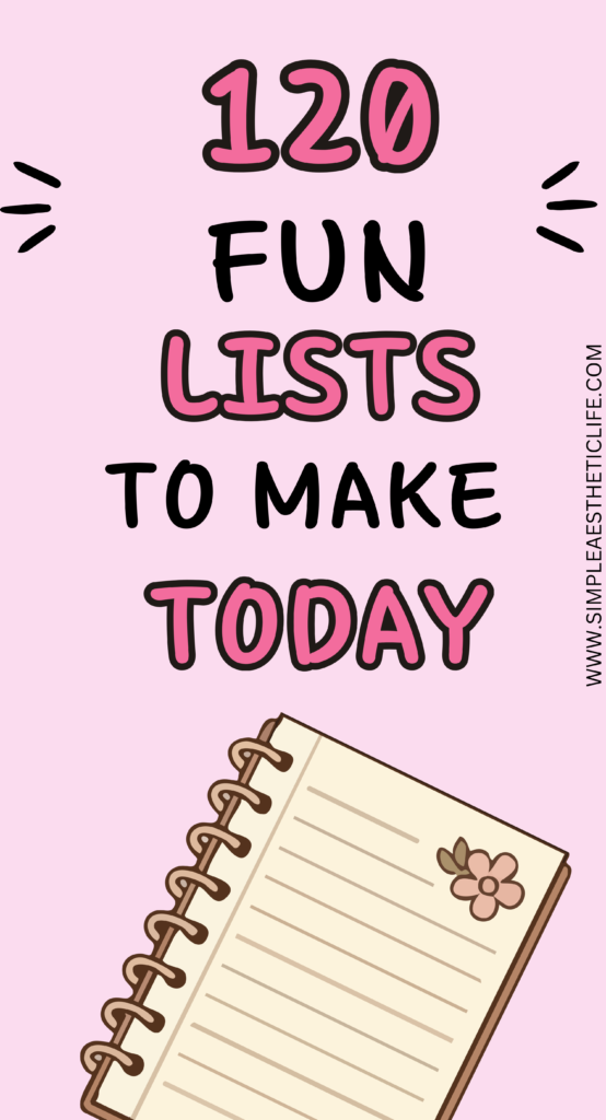 fun lists to make