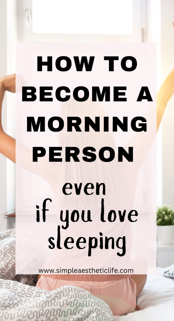 How to become a morning person